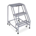 30 in H Steel Rolling Step, 3 Steps, 450 lb Load Capacity