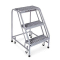 30 in H Steel Rolling Step, 3 Steps, 450 lb Load Capacity
