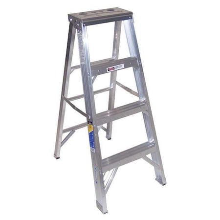 4 ft Aluminum Stepladder, 375 lb Capacity