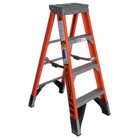 4 ft Fiberglass Stepladder, 375 lb Capacity
