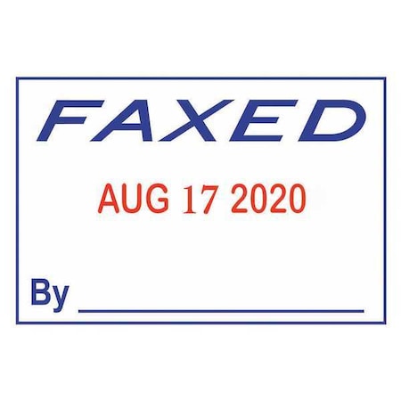 Message Date Stamp, 4 Bands, Faxed