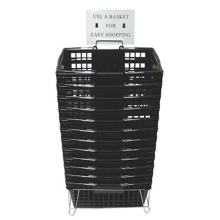 Hand Basket, Black, 18 1/4x 12 1/4, PK12