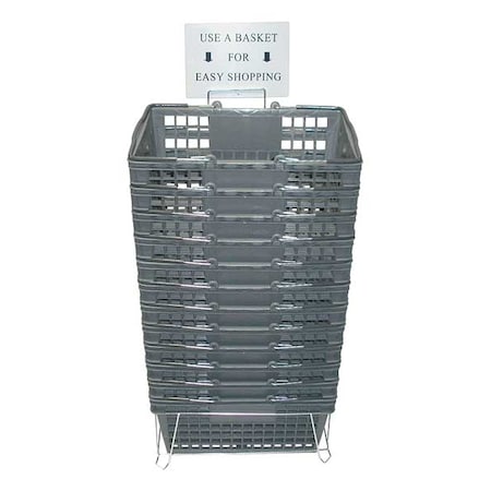 Hand Basket, Gray, 18 1/4 x 12 1/4, PK12