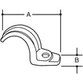 Strap, Conduit; RMC Use, 1 in, Malleable Iron, Zinc Plated