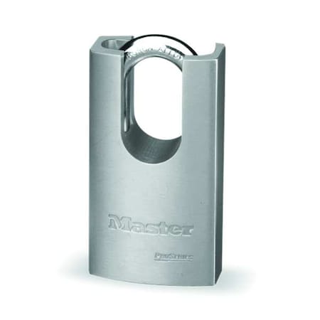 Padlock, Keyed Different, Partially Hidden Shackle, Rectangular Steel Body, Boron Shackle