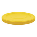 35 gal, 40 gal, 45 gal, 50 gal, 55 gal Trash Can Top, Flat Yellow, Plastic, 0 Openings