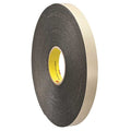 Double-Sided Foam Tape, 1 in W, 36 yd L, 1/16 in, Polyethylene Foam, Double-Sided