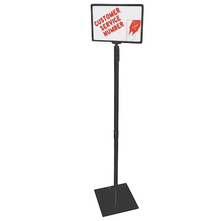 Queue System Metal Stand, Blk, White