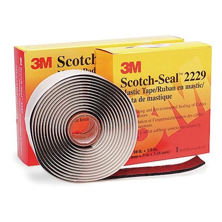 Electrical Tape, Vinyl, Black, 3-3/8 yd L, 1 in W