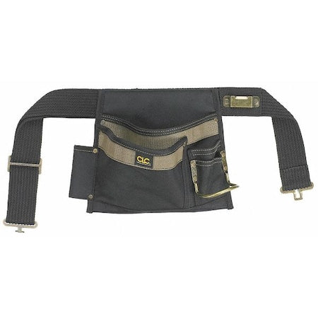 Tool Pouch, Tool Belt, Black, Polyester, 5 Pockets