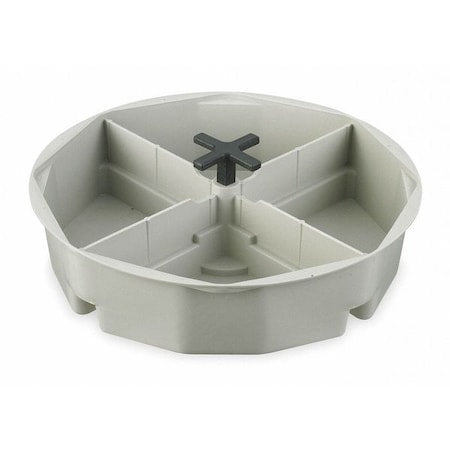 Bucket Tool Organizer, Off-White, Plastic, 4 Pockets