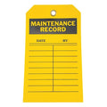 Tag, Maintenance, Polyester, 7 in H x 4 in W, Yellow, Rectangle, 10 PK
