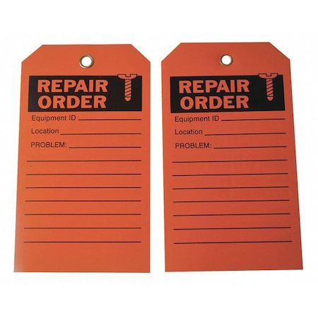 Repair Order, Repairs Required When Repairs Are Completed. Return Tag To Name_ Dept_ Date_