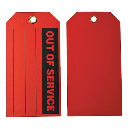 Tag, Red, Cardstock, 7inH, 4inW, PK100