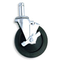 Swivel Stem Caster w/Brake, Rubber, 200 lb