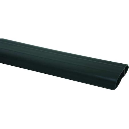 Cable Protector, 9/16 in H, 10 ft L, 2-3/4 in W, 1 Channel, PVC, Black (Formerly PowerFirst)