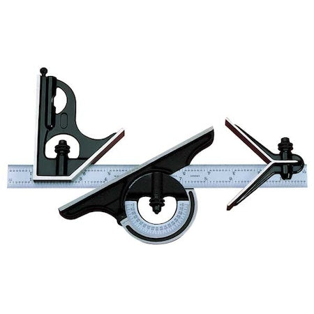 Combination Square Set, 12 In, 4 Pc