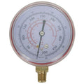 Gauge, 2-1/2 In Dia, High Side, Red, 500 psi