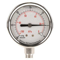 Vacuum Gauge, Liquid Filled, 2-1/2 In, Case Color: Silver