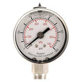 Commercial Pressure Gauge, 0 to 1, 000 psi, 2 in Dial, 1/4 in NPT, Bottom Location