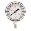 Commercial Pressure Gauge, 0 to 600 psi, 2 1/2 in Dial, 1/4 in NPT, Bottom Location
