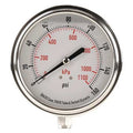 Commercial Pressure Gauge, 0 to 160 psi, 3 1/2 in Dial, 1/4 in NPT, Bottom Location