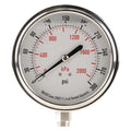 Commercial Pressure Gauge, 0 to 300 psi, 3 1/2 in Dial, 1/4 in NPT, Bottom Location