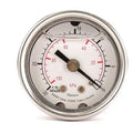Commercial Pressure Gauge, 0 to 160 psi, 1 1/2 in Dial, 1/8 in NPT, Center Back Location
