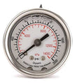 Commercial Pressure Gauge, 0 to 2, 000 psi, 1 1/2 in Dial, 1/8 in NPT, Center Back Location