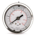 Commercial Pressure Gauge, 0 to 200 psi, 2 in Dial, 1/4 in NPT, Center Back Location