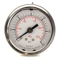 Commercial Pressure Gauge, 0 to 300 psi, 2 in Dial, 1/4 in NPT, Center Back Location