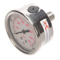 Commercial Pressure Gauge, 0 to 1, 000 psi, 2 1/2 in Dial, 1/4 in NPT, Center Back Location