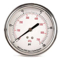 Commercial Pressure Gauge, 0 to 100 psi, 3 1/2 in Dial, 1/4 in NPT, Center Back Location