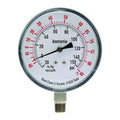 Ammonia & Refrigerant Compound Gauge, 30 to 0 to 150 psi, 3 1/2 in Dial, 1/4 in NPT