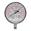 Ammonia & Refrigerant Compound Gauge, 30 to 0 to 300 psi, 3 1/2 in Dial, 1/4 in NPT
