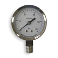 Commercial Pressure Gauge, 0 to 150 psi, 2 1/2 in Dial, 1/4 in NPT, Bottom Location