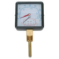 Boiler Gauge, Square, 0-75 PSI, 60 to 260 F