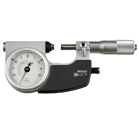 Indicating Micrometer, 0-1 In, 0.00005 In