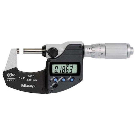Electronic Micrometer, 0-1 In, 0.0001 In