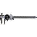 Dial Caliper, 6 In, Black, 0.100/Rev