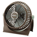 9" Blade Dia Table & Floor Fan, Non-Oscillating, 2 Speeds, 120VAC, Brown