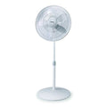 18" Blade Dia Pedestal Fan, Oscillating, 3 Speeds, 120VAC, White, Head Tilting Adjustment