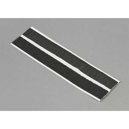 Reclosable Fastener, Rubber Adhesive, 15 ft, 3/4 in W, Black