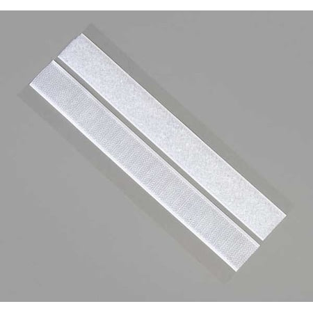 Reclosable Fastener, Rubber Adhesive, 15 ft, 3/4 in W, White
