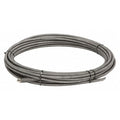 Drain Cleaning Cable, 1/2 in Dia, 75 ft L