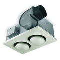 Ceiling Bathroom Fan, 70 cfm cfm, 4 in Duct Dia., 120V AC, Without Light