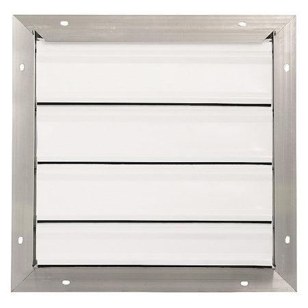 16 in 19"H-W 5.75"L Aluminum Backdraft Damper, 16-1/2 in x 16-1/2 in, Aluminum