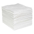 Sorbent Pad, 29 gal, 15 in x 19 in, Oil, White, Polypropylene
