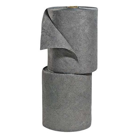 Sorbent Roll, 46 gal, 15 in x 150 ft, Universal, Gray, 2 PK