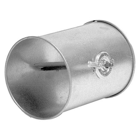 Round Butterfly Dampers, 4 in Duct Dia, Galvanized Steel, 22 ga GA, 4" W, 8" L, 4" H